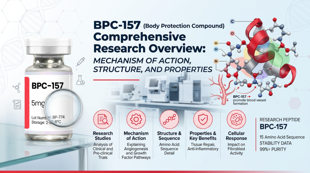 BPC-157 Research: Studies, Mechanism, Structure & Properties